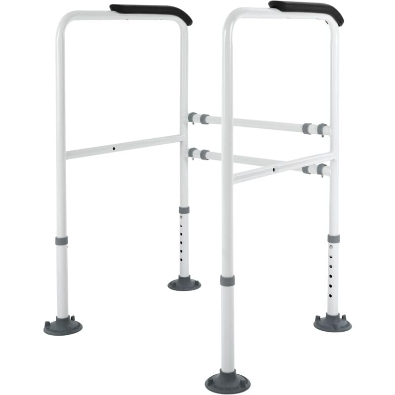 Gojoy - Support de Toilette réglable en hauteur, main courante de toilette, charge maximale de 249,1 lb, poignée de support D'aide au levage, barre