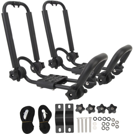 Support de toit universel pliable et réglable pour Kayak, 2 pièces, support supérieur de voiture pour bateau SUV camion Van
