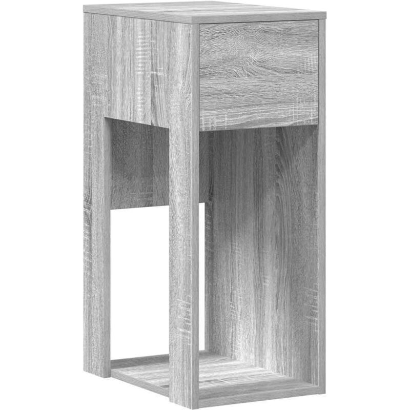 Vidaxl - Support de tour d'ordinateur et tiroir sonoma gris 30x44x74 cm