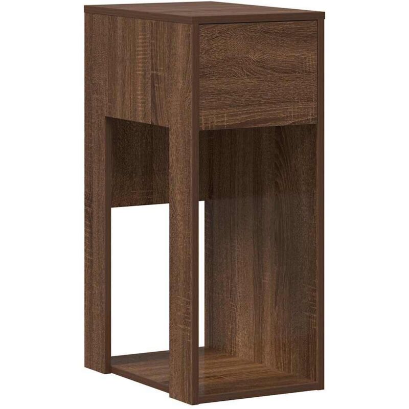 Vidaxl - Support de tour d'ordinateur et tiroir chêne marron 35x45x77 cm