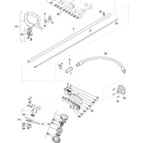 SUPPORT DE TRANSMISSION ORIGINAL STIGA FLEX - 118804568/0
