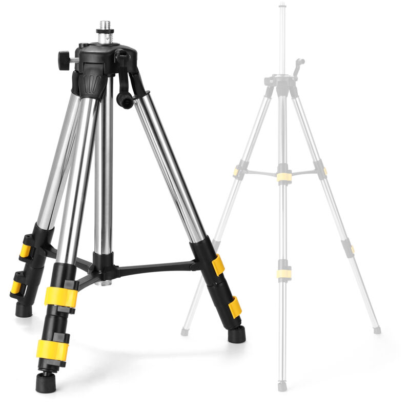 Support de trépied de barre d'extension d'acier inoxydable de réglage de trois hauteurs de 1.2M pour le niveau de Laser avec le niveau à bulle
