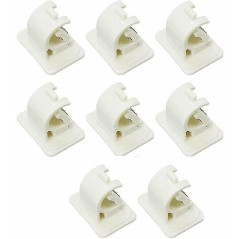 Support de tringle à rideaux auto-adhésif en 8 pièces, sans perçage, support de tringle fixe