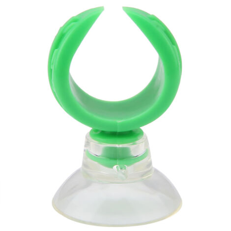 Support de Tube en Forme de Feuille pour Aquarium, Vert, Diamètre Intérieur 14.6mm