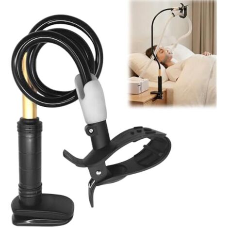 Support de tuyau CPAP : support de tuyau portable 360° CPAP et support de tuyau en aluminium pour la thérapie d'apnée du sommeil à la maison et en voyage, pour adultes et personnes âgées