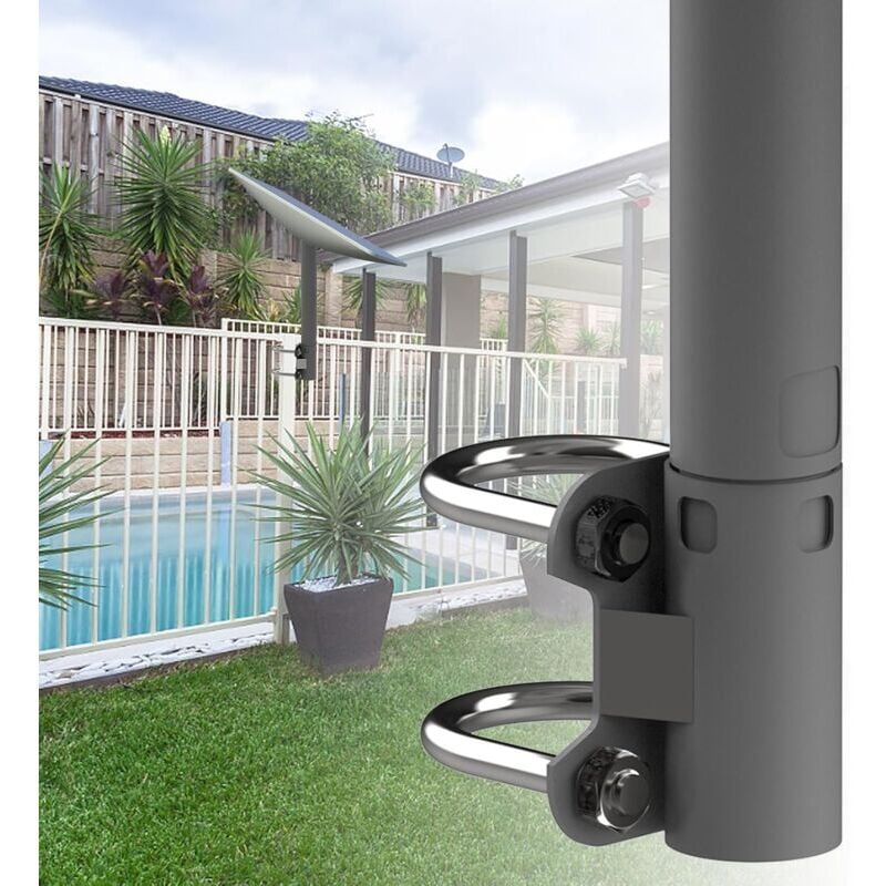 SNQ - Support de tuyau pour mât d'antenne Starlink - Réglable en forme de u - Support Starlink - Support de montage pour toit d'antenne