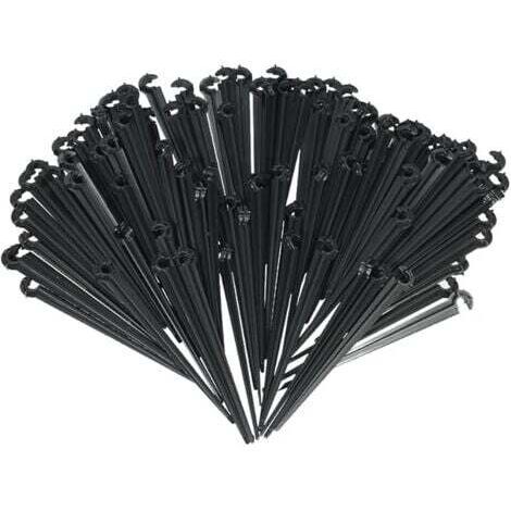 Support de Tuyau pour Système Micro Drip 11cm (Lot de 100) - Fixation et Guidage pour Tuyaux d'Irrigation en Terre - Idéal pour Jardin d'Herbes Aromatiques et Potager