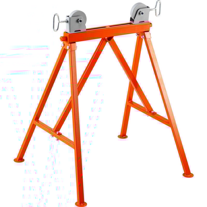 Support de tuyau robuste Mophorn avec tête à rouleau - Capacité de 2 500 lb pour tuyaux de 2 à 36 pouces, fabriqué en acier 45 lb pour une résistance