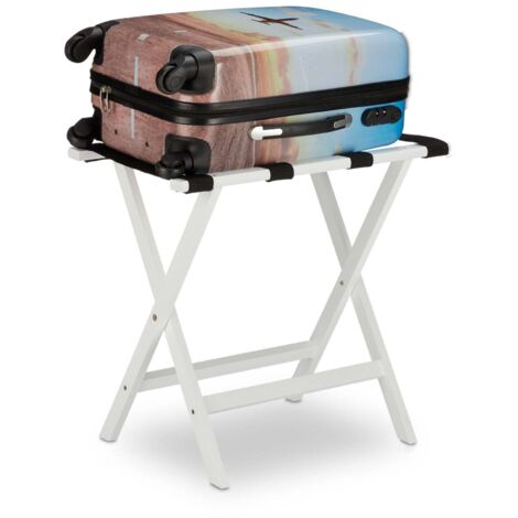 Support de valise pliable en blanc