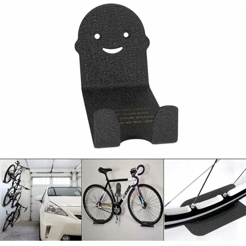 Shmshng - Support de Vélo à Fixer au Mur en Acier, 2 Pièces (Support de Pédalier, Support de roues)