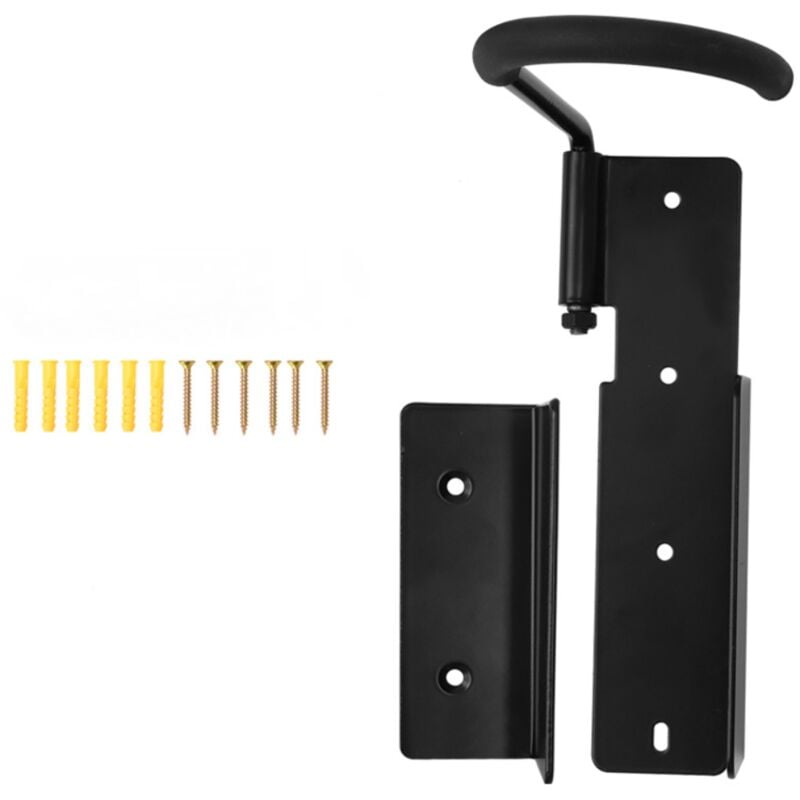 Support de Vélo à Fixer au Mur en Acier, 3 Pièces (Support de Pédalier, Support de roues)Avec vis de montage