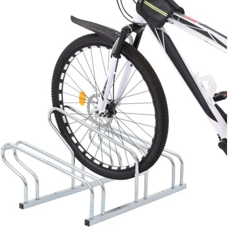 Support de vélo au sol autoportant pour 3 vélos acier galvanisé CFW96424