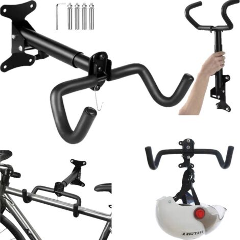 SUPPORT DE VÉLO POUR CROCHETS MURAUX RÉGLABLE PLIABLE + Crochet