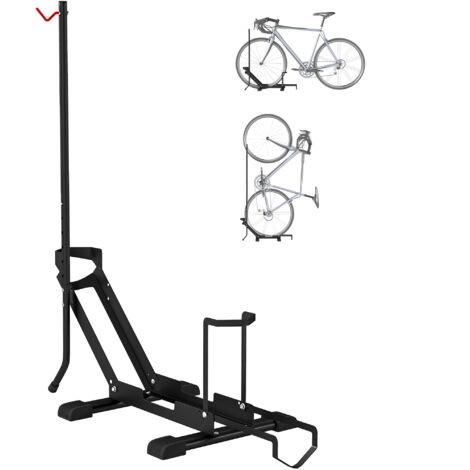 Support de vélo réglable en hauteur, support de sol autoportant pliable pour vélo de 20 à 29 pouces, noir