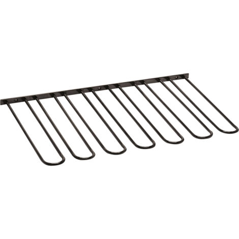 Support de verres à pied - 6 rangées - Finition : Anthracite - Largeur : 500 mm - Nombre de rangées : 6 - Profondeur : 300 mm - MB2