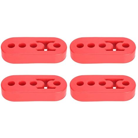 Support d'Échappement, 4 Pièces Support d'Échappement en Caoutchouc Remplacement Universel d'Installation de Bague avec 4 Trous de 12mm pour Suspention de Tuyau d'Échappement ou d’Autres Pièces