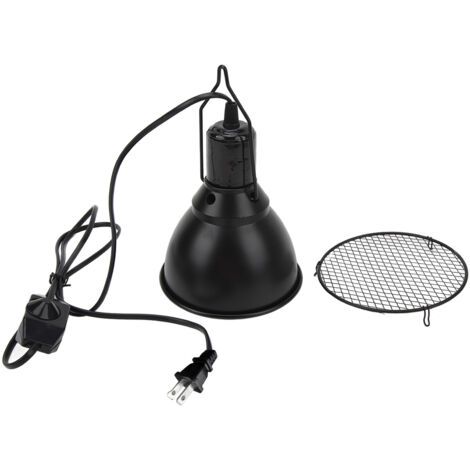 Support d'Éclairage Reptile avec Douille E27 pour Ampoules UVA UVB et Chauffage, Prise US 120V