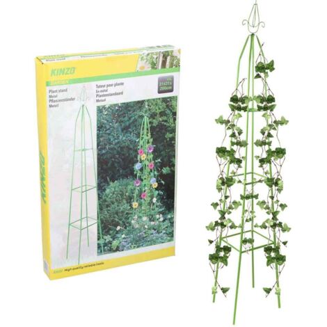 Support décoratif pour plante en métal 2m – Tuteur en obélisque – Métal laqué résistant aux intempéries – Dimensions 31x31cm – Kinzo