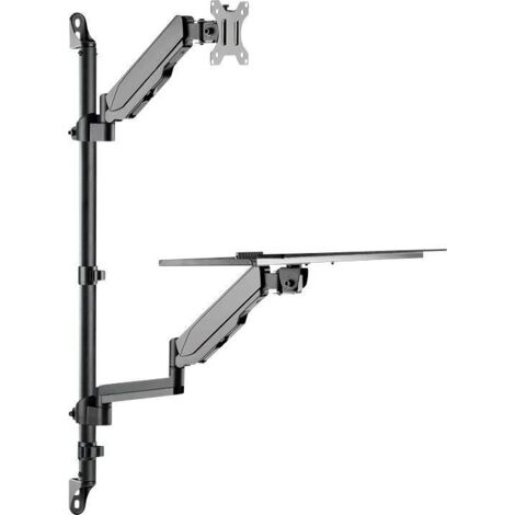 Support d'écran Plat - Newstar - FPMA-D1330D4SILVER - 75x75 mm - 100x100 mm - Inclinaison 0-180°