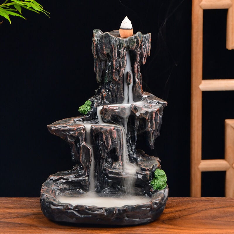 Memkey - Support d'encens à reflux de brûleur d'encens de cascade de montagne