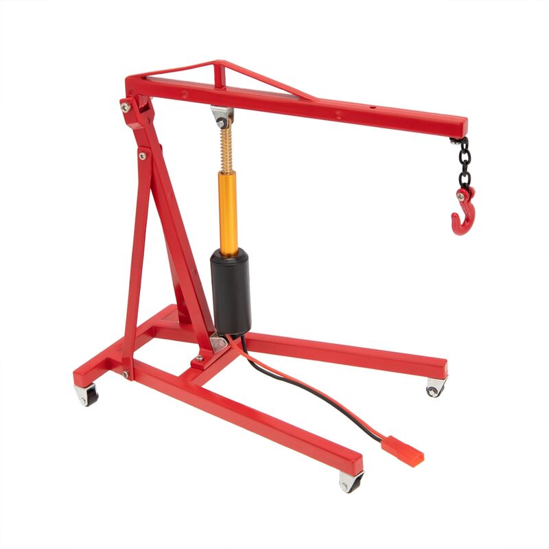 Tlily - Support D'Entretien de Moteur de Grue éLectrique en MéTal Prise de Support de Moteur pour Voiture sur 1/10 rc TRX4 Axial SCX10, Rouge