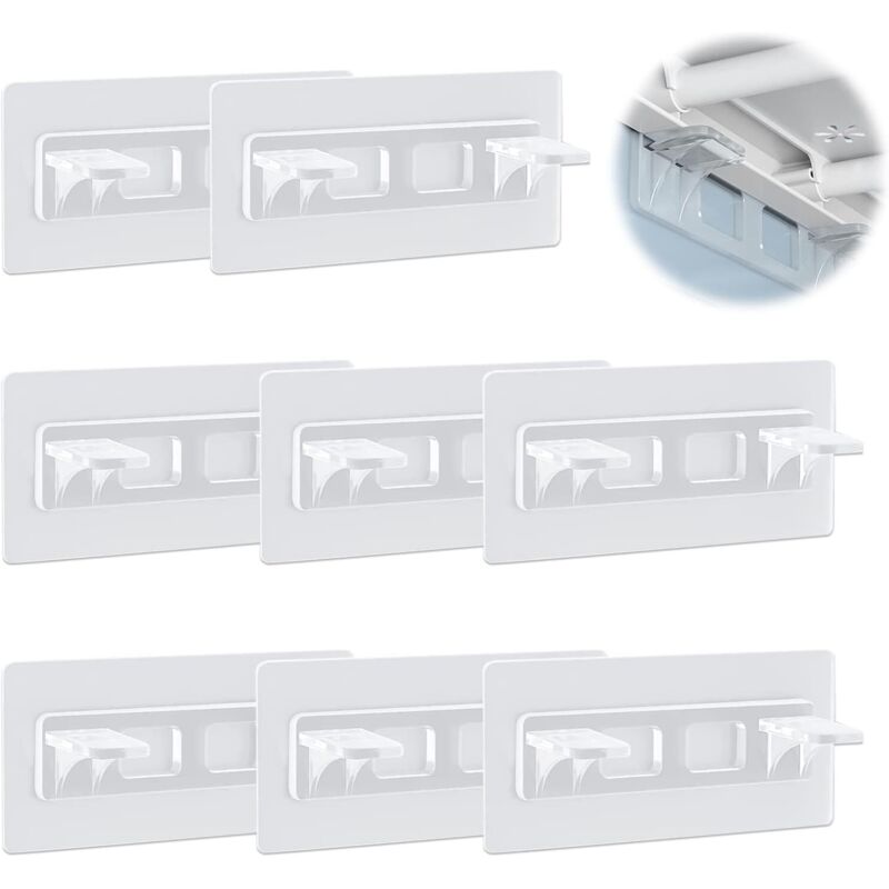 Support D'étagère Autocollant, 8 Pièces Chevilles de Support D'Étagèr Capacité de Charge de 30 kg, Support D'étagère Adhésif sans Perçage pour