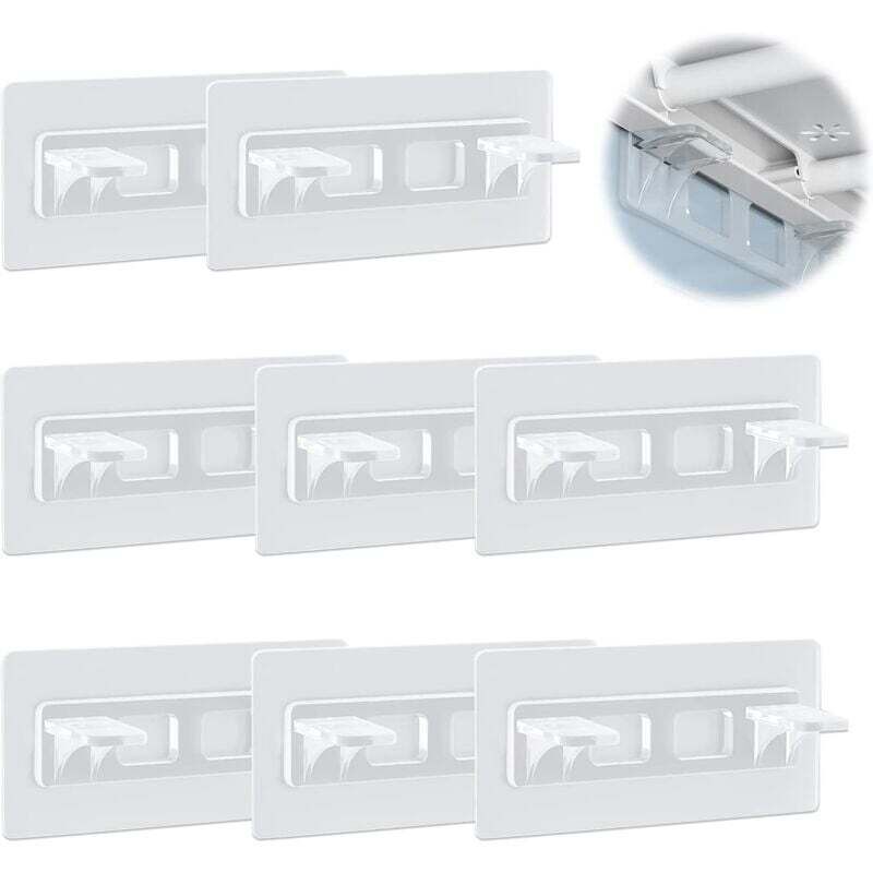 Support D'étagère Autocollant, 8 Pièces Chevilles de Support D'Étagère Capacité de Charge de 30 kg, Support D'étagère Adhésif Sans Perçage pour