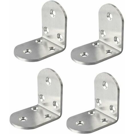 Support d'étagère en acier, plafond en acier inoxydable brossé, 50 mm x mm, lot de 4, EJ3207-4P-AquaForge