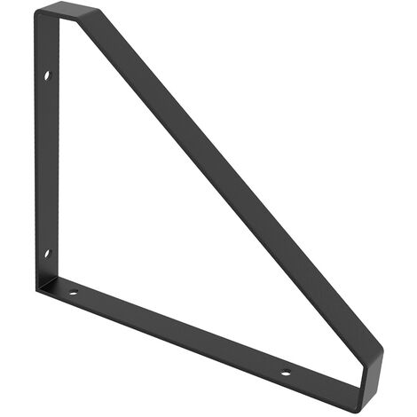 REI – Support d'étagère en fer finition pores noirs – Dimensions 20x19,5x26 cm – Système de fixation vissé – Résistant à l'oxydation
