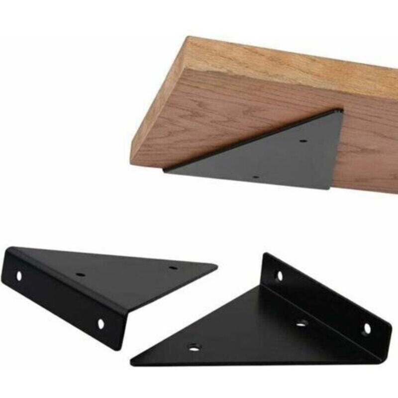 Support d'étagère invisible en métal 10cm – Lot de 2 – Résistant jusqu'à 30kg – Finition anti-oxydante – Installation facile