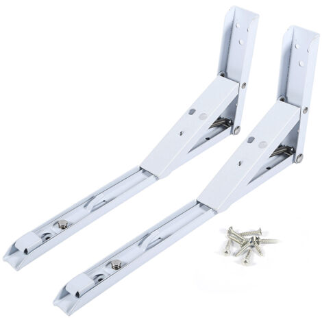 Support d'étagère pliable à ressort 90°, 2 pièces 30 cm avec vis