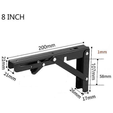 Support d'étagère pliable en 2 pièces, 20 cm, acier inoxydable robuste, pour table et comptoir, gain de place, à monter soi-même - Pr-AquaForge