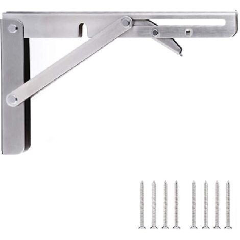 Support d'étagère pliable en acier inoxydable pour établi, acier inoxydable 201, 20 cm