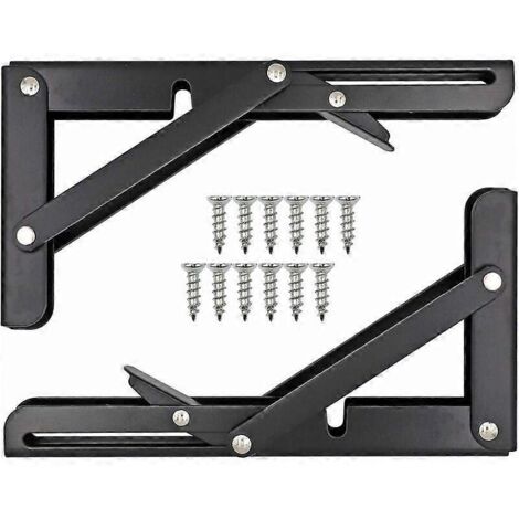 Support d'étagère pliable Snow, fixation murale, étagères renforcées, utilisable sur les comptoirs et 8 unités. - AquaForge