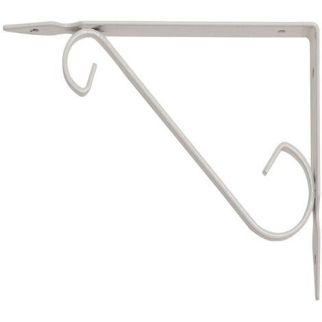 Support D'étagère Support D'étagère En Fer Forgé 29x24cm Blanc