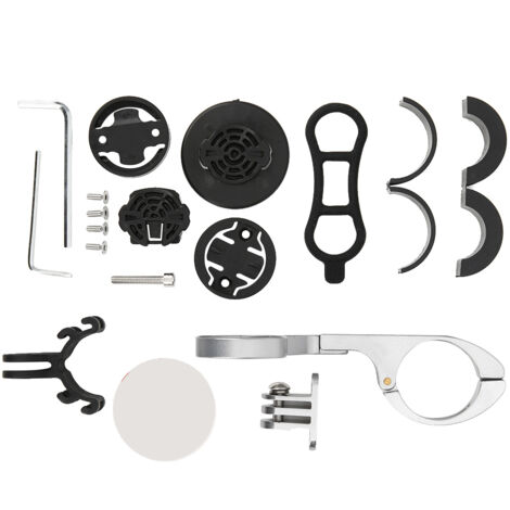 Support d'extension pour ordinateur de vélo en alliage d'aluminium - Monture rallonge grise pour compteur vélo