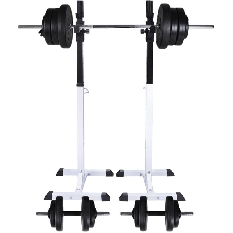 Vidaxl - Support d'haltères avec jeu d'haltères et de poids 60,5 kg