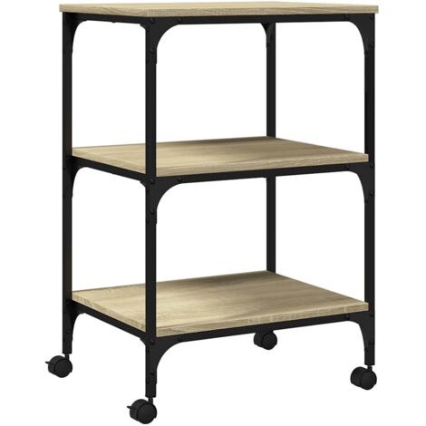 Support d'imprimante 3 niveaux chêne sonoma 50x41x75 cm CFW23746