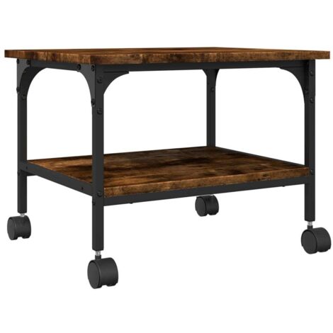 Support d'imprimante à 2 niveaux chêne fumé 50x40x38 cm CFW42636
