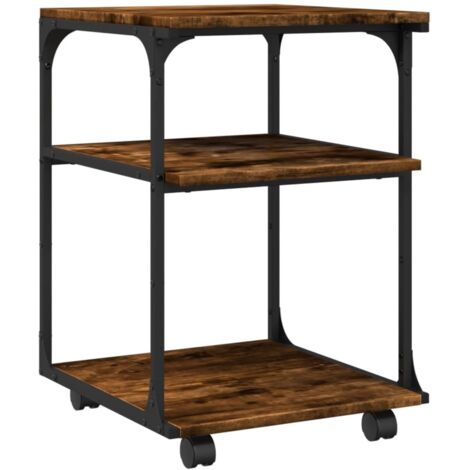 Support d'imprimante à 3 niveaux chêne fumé 43x48x64 cm CFW50403