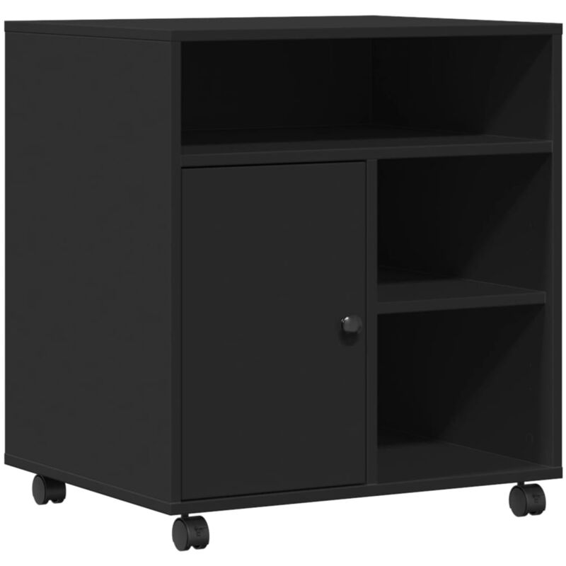 Vidaxl - Support d'imprimante avec roulettes noir 60x50x67 cm Black