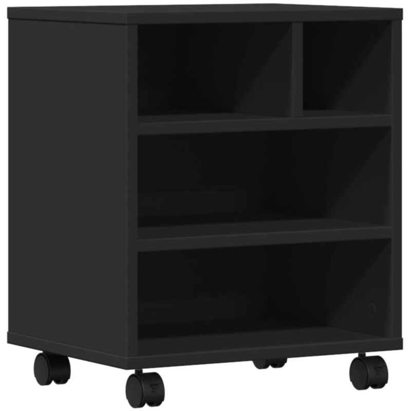 Vidaxl - Support d'imprimante avec roulettes noir 41x32x48 cm Noir
