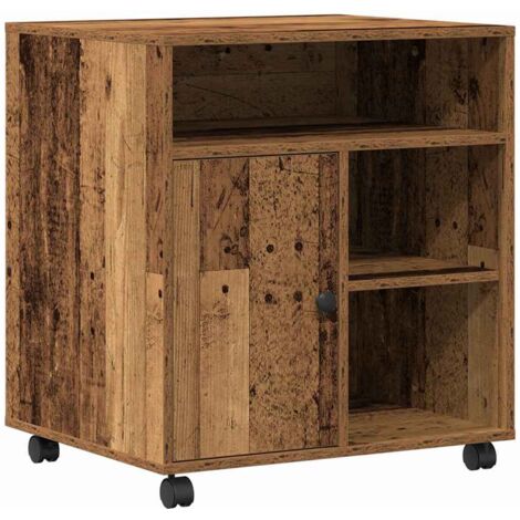 Support d'imprimante avec stockage Bois ancien 60 x 50 x 67 cm CFW87333