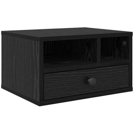 Support d'imprimante avec tiroir Chêne noir 40 x 32 x 24 cm CFW73440