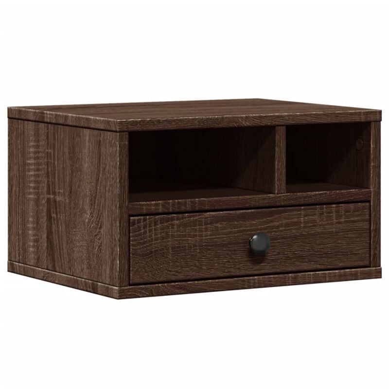 Support d'imprimante chêne marron 40x32x22,5 cm bois ingénierie vidaXL