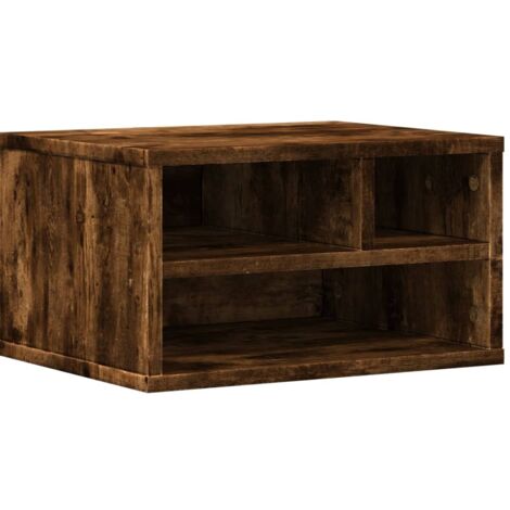 Support d'imprimante chêne fumé 40x32x22,5 cm bois d'ingénierie CFW44414
