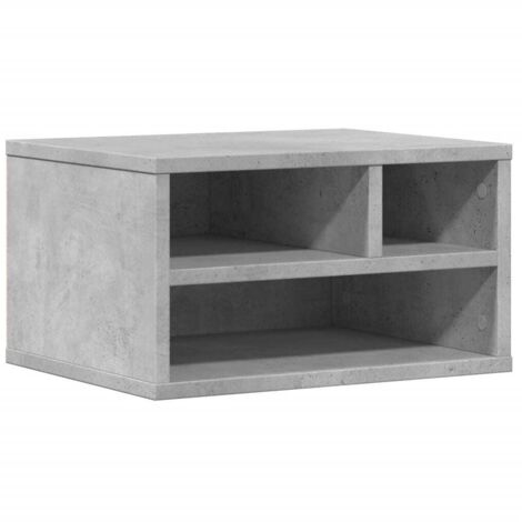 Support d'imprimante gris béton 40x32x22,5 cm bois d'ingénierie CFW85599