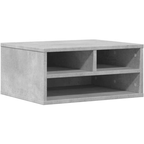Support d'imprimante gris béton 49x40x22,5 cm bois d'ingénierie CFW77104