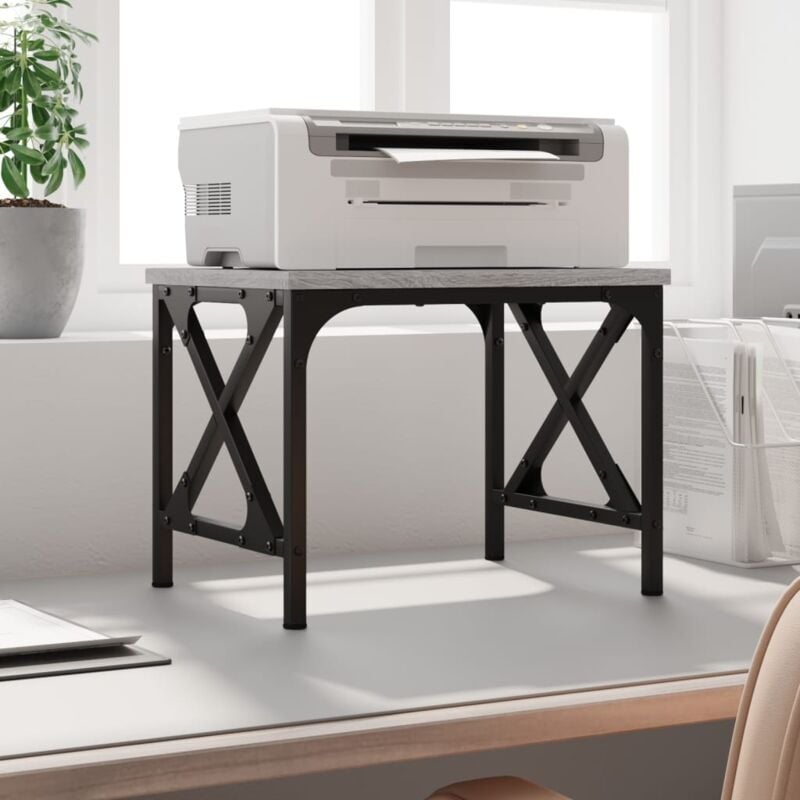 Design In - Support d'imprimante sonoma gris 40x30x31 cm bois d'ingénierie CFW46434