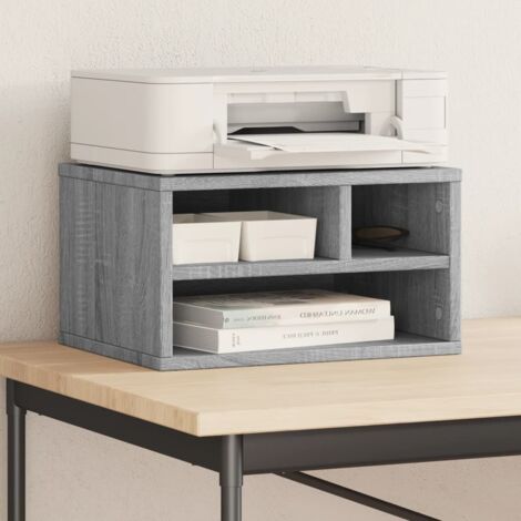 Support d'imprimante sonoma gris 40x32x22,5cm bois d'ingénierie